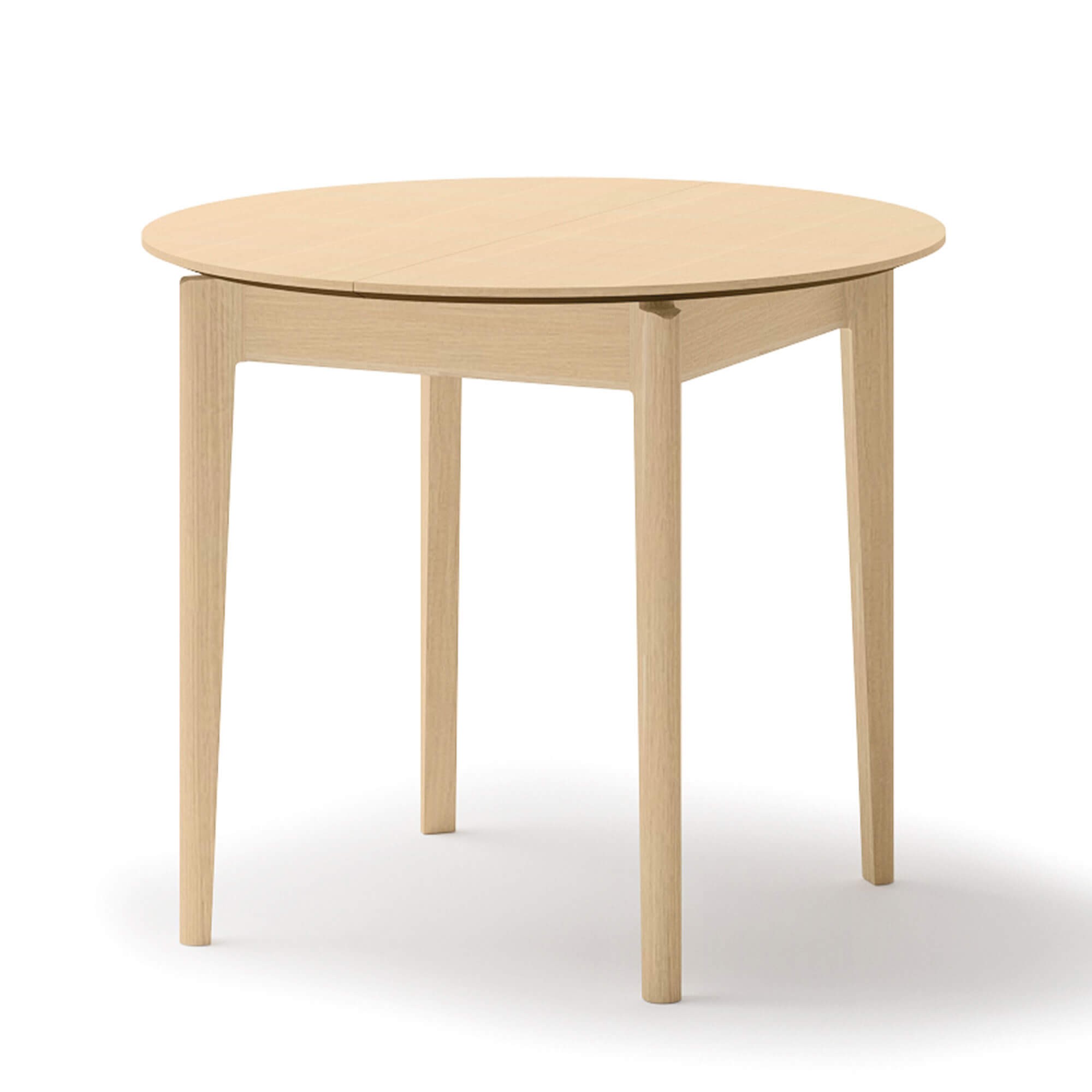 Apvalus ištraukiamas stalas PLOT PT-05 | 90-210 | Šviesaus ąžuolo