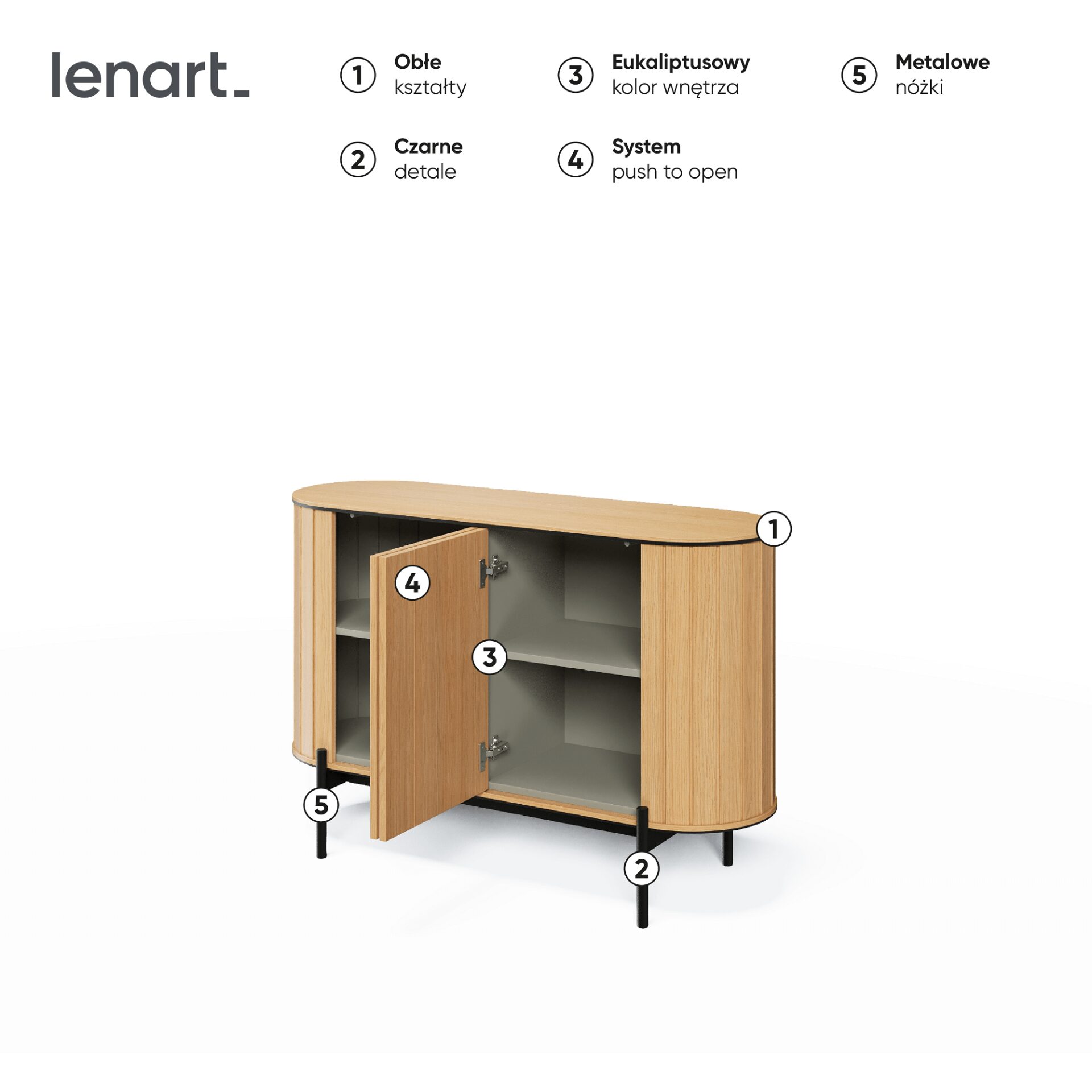 ROTTO RT-02 2D komoda | Vincenza ąžuolas, eukaliptas — изображение 5