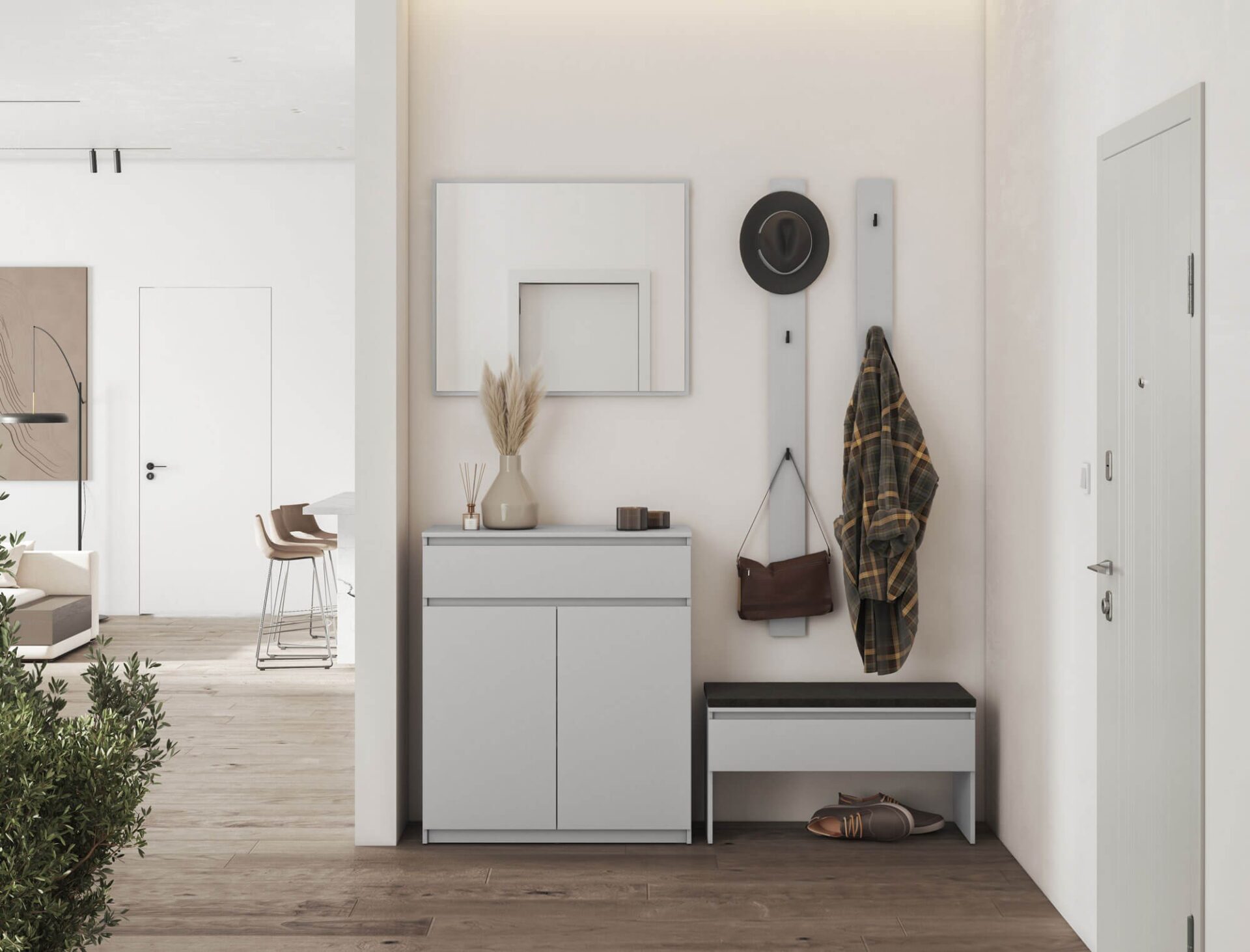 SIMPLY SM-06 Prieškambario pakaba | Pilka - Paveikslėlis 2