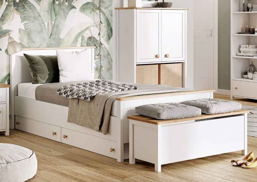 STORY SO-08 Lova su čiužiniu | Balta, Nash ąžuolas