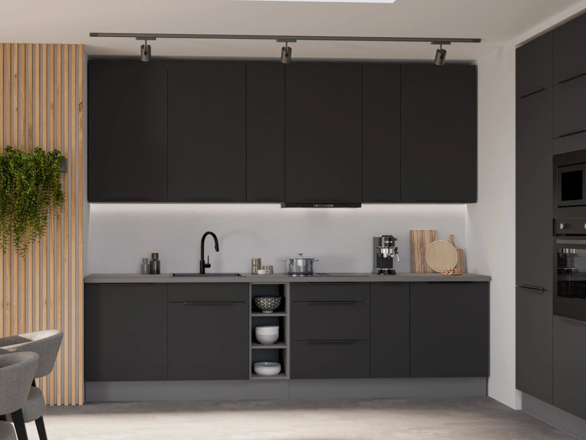 Virtuvės komplektas „Aria“ su palėpės spintelėmis, 300 cm - Paveikslėlis 7