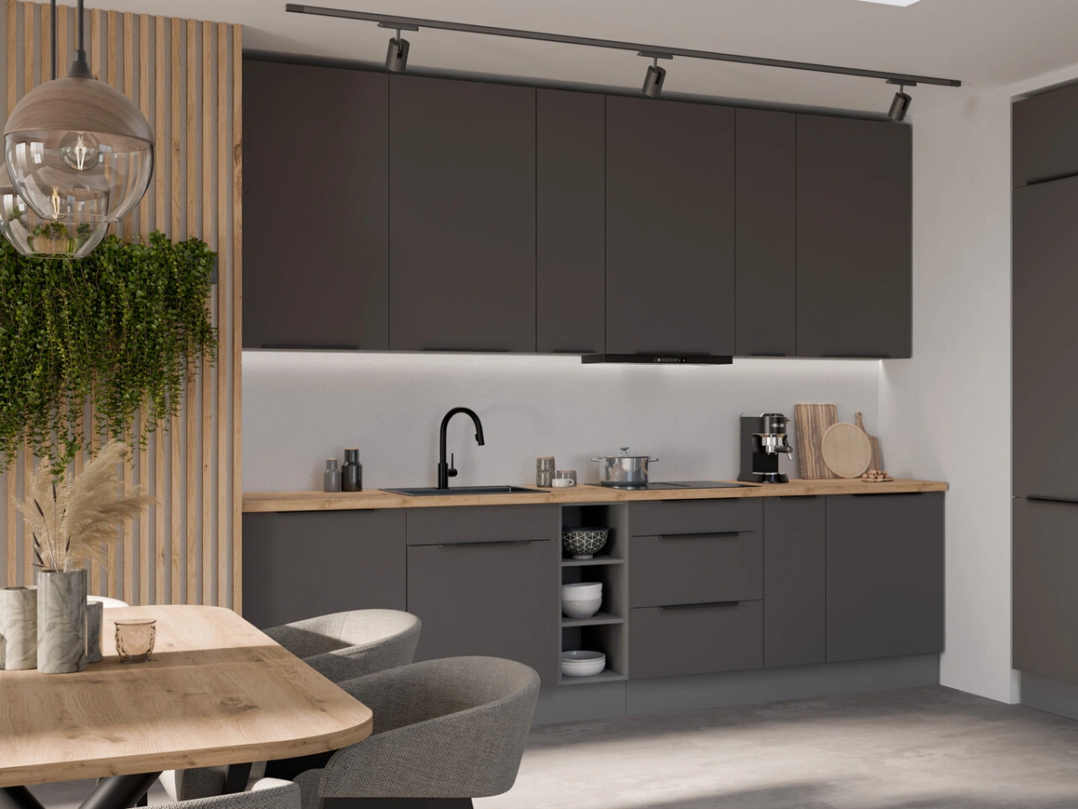 Virtuvės komplektas „Aria“ su palėpės spintelėmis, 300 cm - Paveikslėlis 2