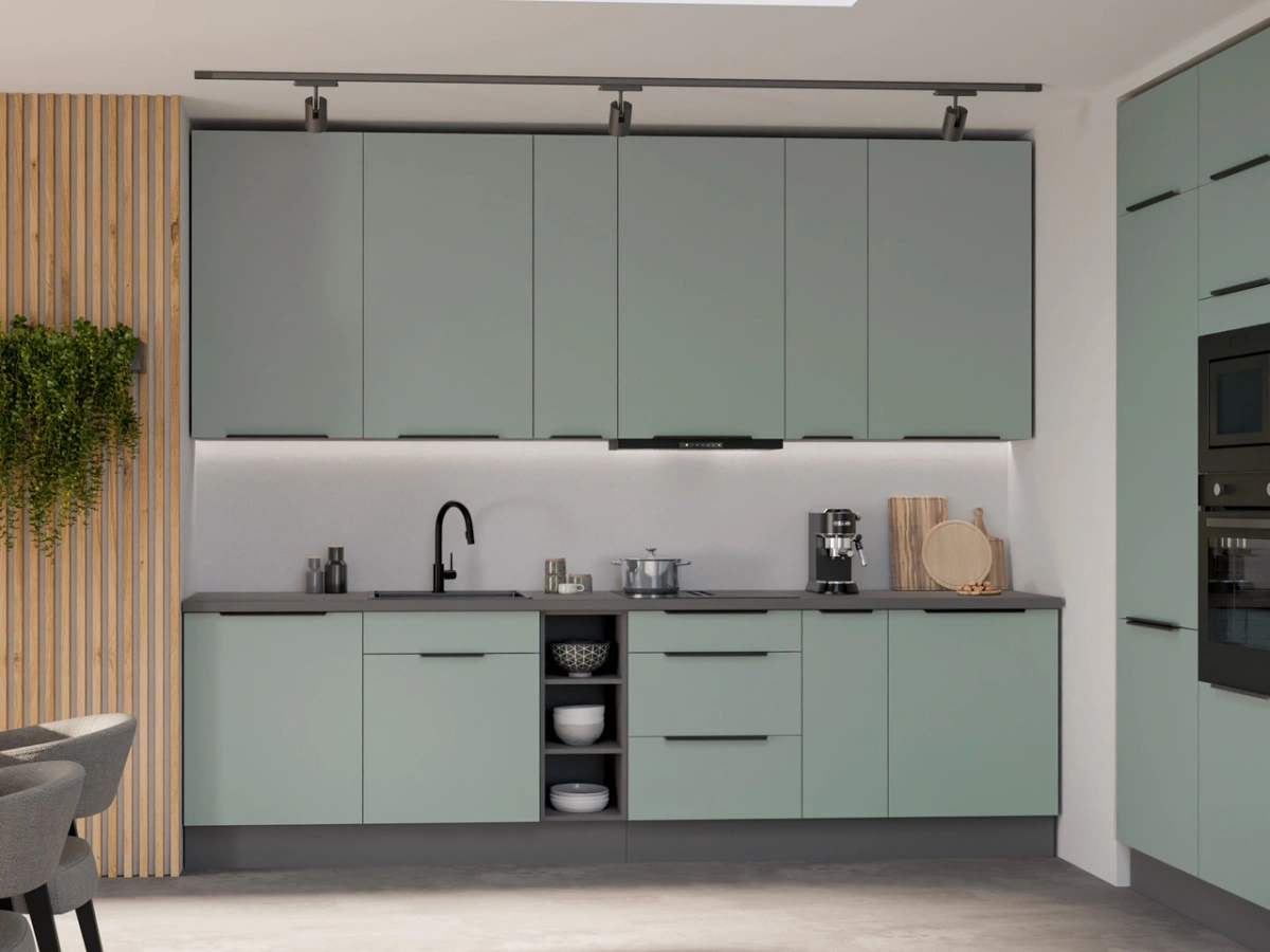 Virtuvės komplektas „Aria“ su palėpės spintelėmis, 300 cm - Paveikslėlis 4