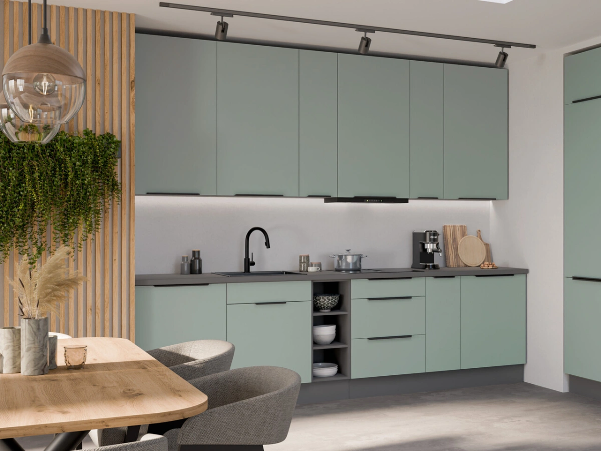 Virtuvės komplektas „Aria“ su palėpės spintelėmis, 300 cm - Paveikslėlis 3