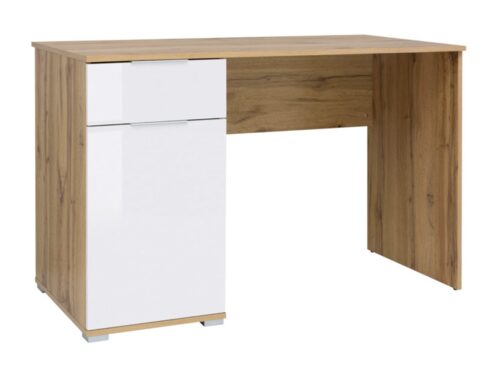 Rašomasis stalas 120 ZELE Wotan ąžuolas/blizgi balta
