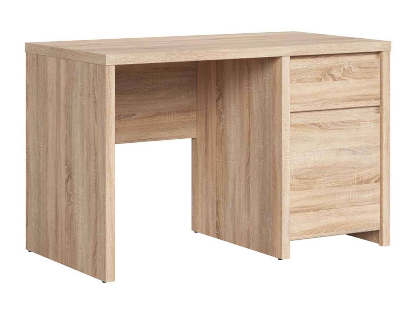 KASPIAN rašomasis stalas su vienvėrėmis durimis ir stalčiumi, 120 cm, Sonoma ąžuolas/Sonoma ąžuolas