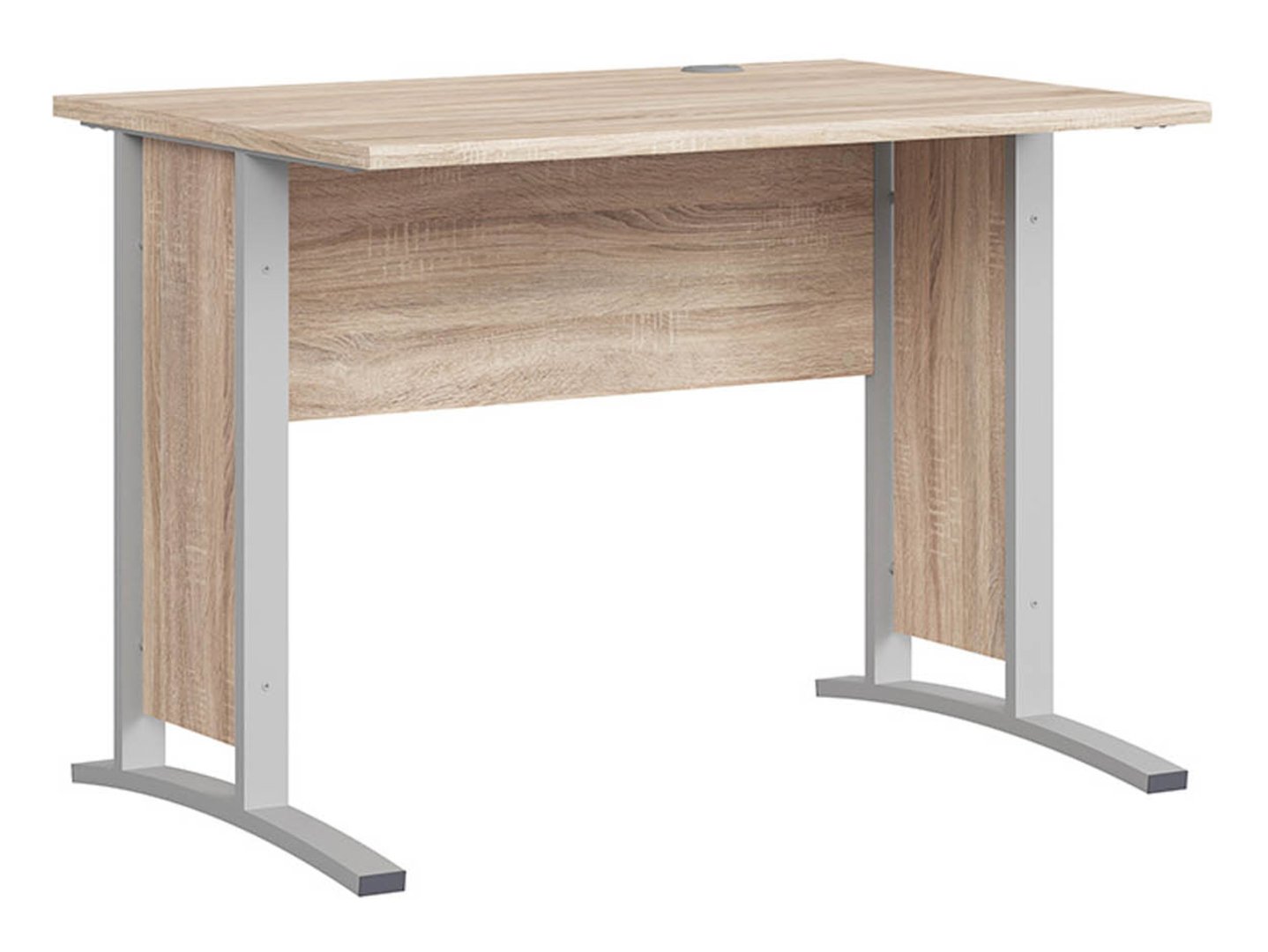 BRW OFFICE stalas, metalinis rėmas, 100 cm, sonoma ąžuolas