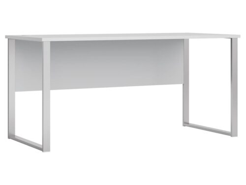 OFFICE LUX stalas su metaliniu rėmu, 160 cm, šviesiai pilkas