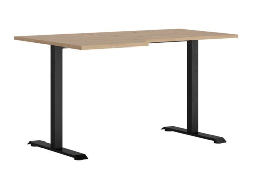 Kairysis kampinis stalas 140/90 SPACE OFFICE, artisan oak