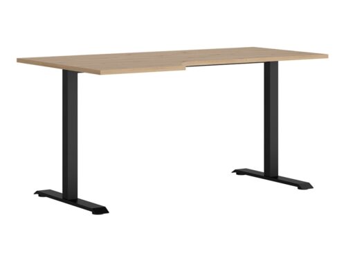 Kairysis kampinis stalas 160/90 SPACE OFFICE, artisan oak