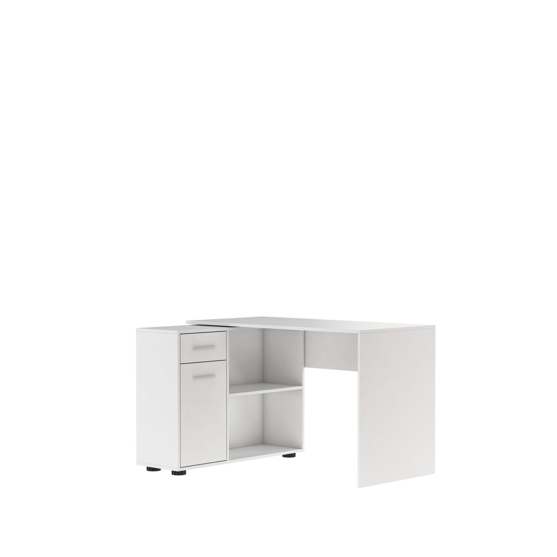 SAULO kampinis rašomasis stalas, baltas, ADRK