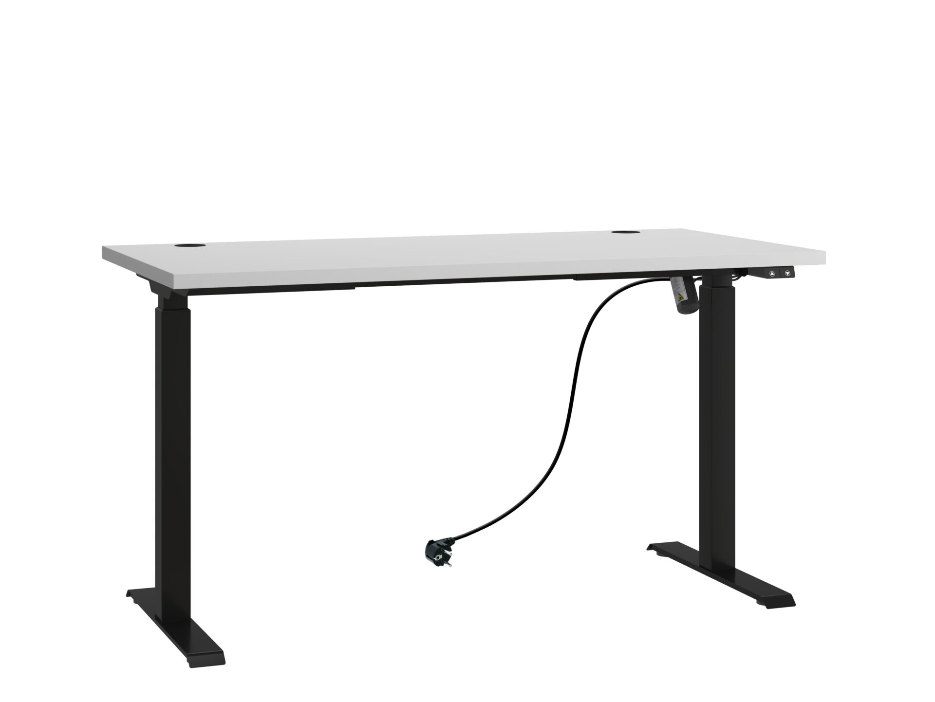 MALLO reguliuojamo aukščio rašomasis stalas, juodas/artisaniškas, ADRK