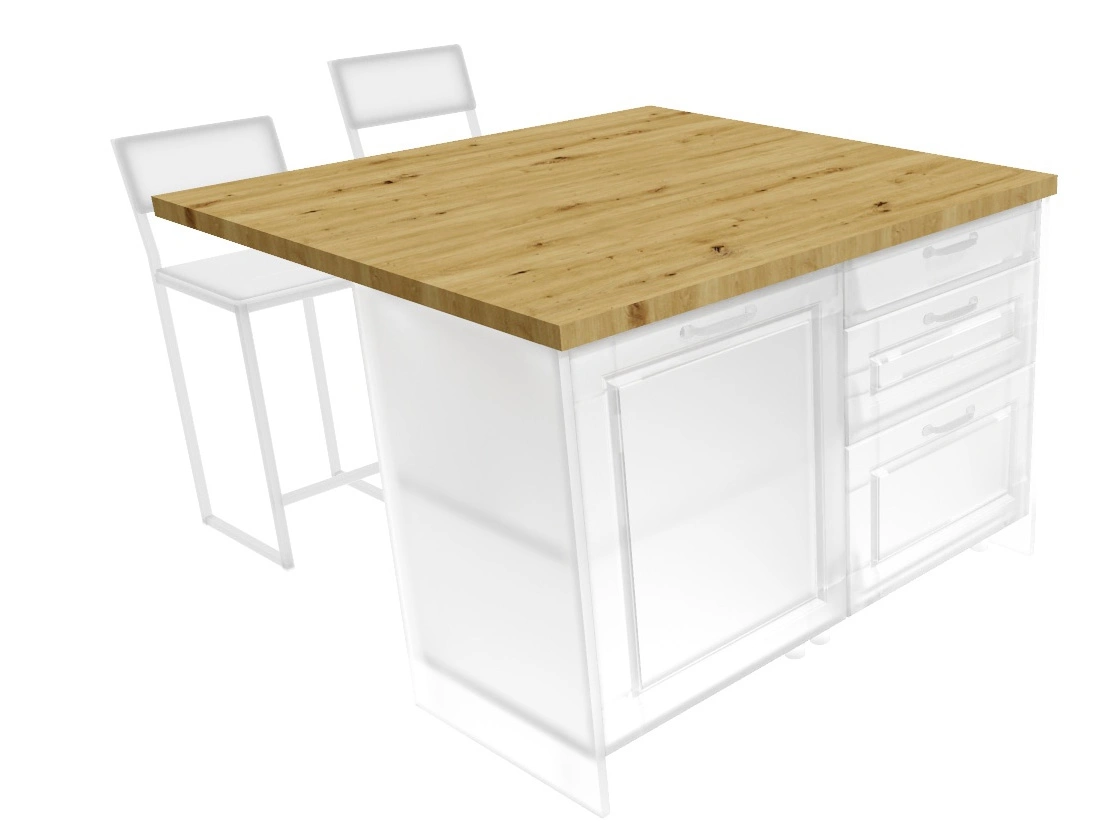 120 cm gylio stalviršis virtuvės salai, gamintojas 10, storis 38 mm