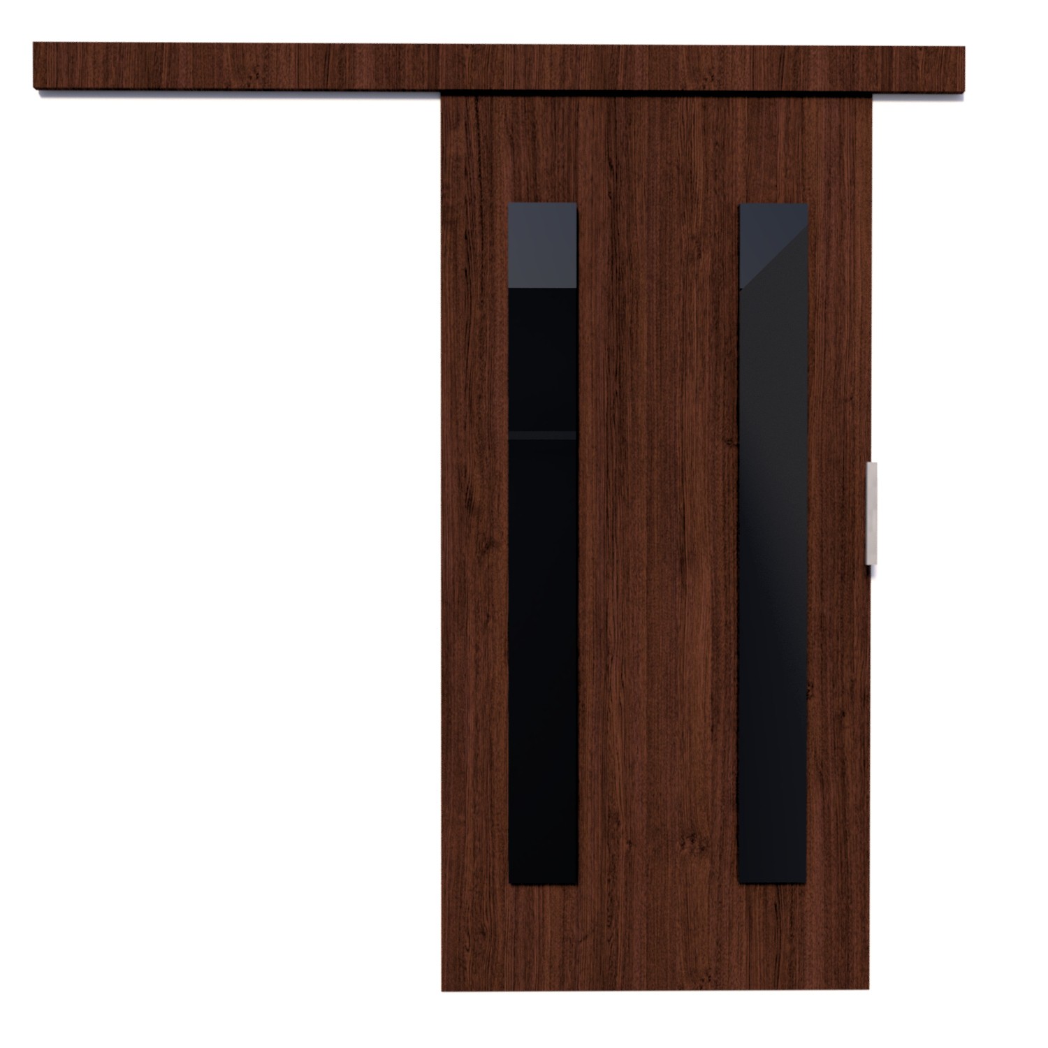 HERS 86 Wenge/Black Lacobel ADRK prie sienos tvirtinamos stumdomos durys