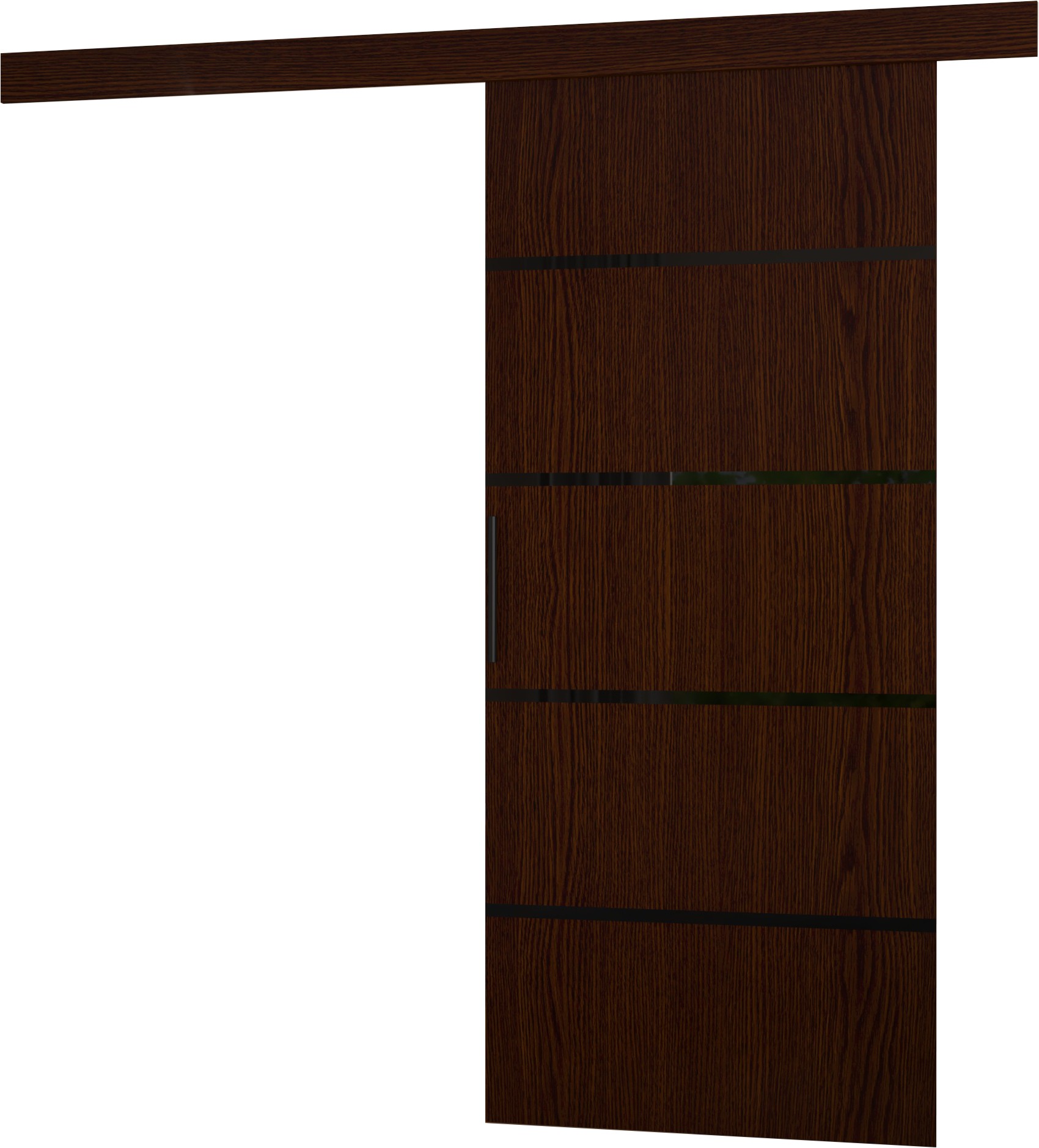 Sieninės stumdomos durys MUSCHU 86 Wenge/Black ADRK