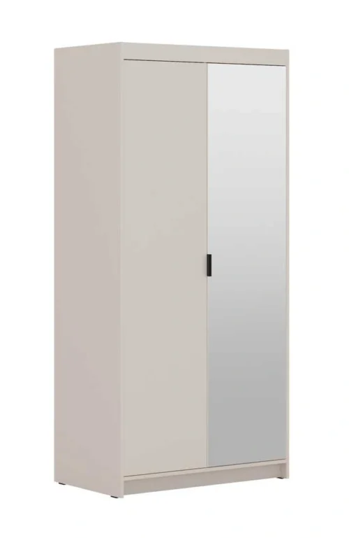 Elena 2D spinta, smėlio spalvos, su veidrodžiu