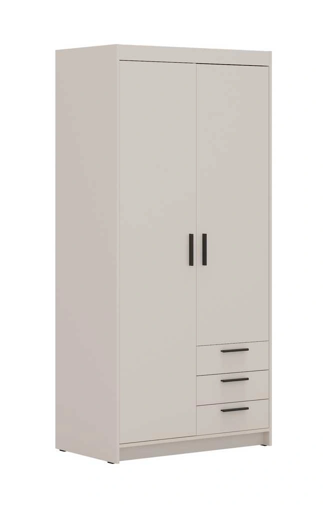 Elena spinta su stalčiais, 2D3S, smėlio spalvos