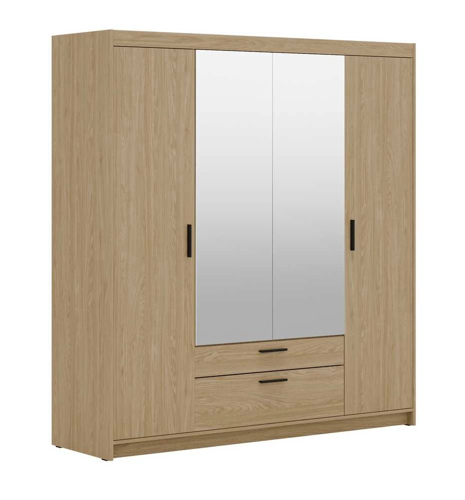 Keturių durų spinta su veidrodžiais Elena 4D, alyvuotas ąžuolas