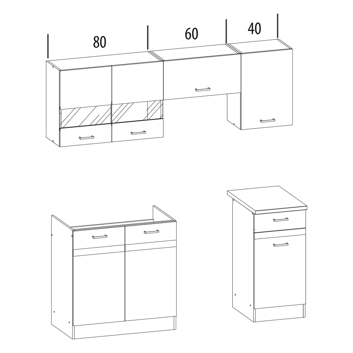 ELIZA 180 rinkiniai light rijeka | wenge ąžuolo komplektas