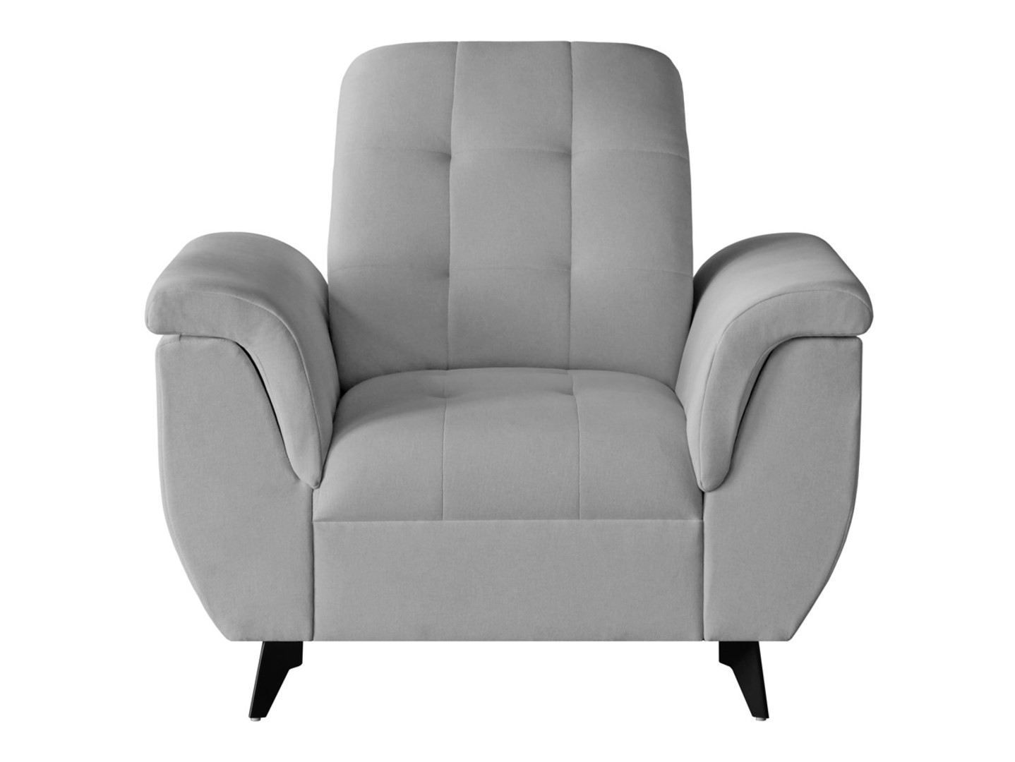 Doria poilsio krėslas, šviesiai pilkas aksomas