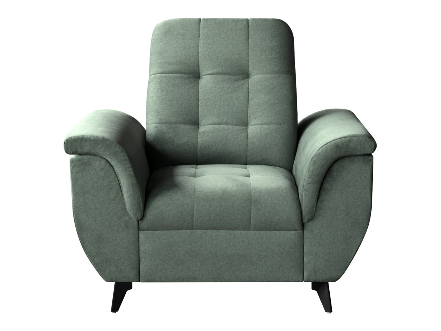 Doria poilsio krėslas, aksominis, žalias