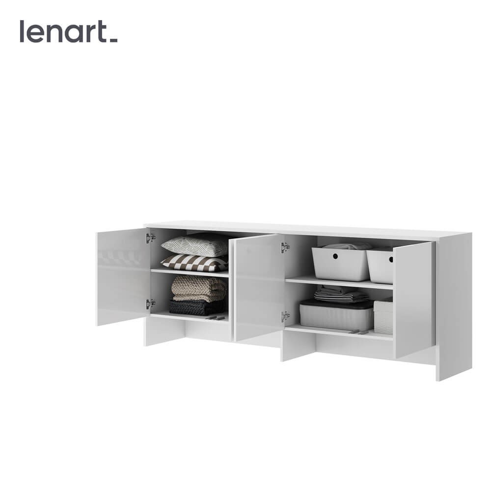 BED CONCEPT BC-10p - prailginimas BC-05 - baltas blizgus