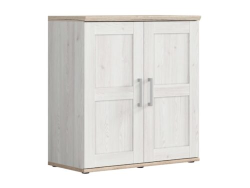 ROMANCE dviejų durų komoda, 93 cm, šviesus Sibiu maumedis/šviesus San Remo ąžuolas