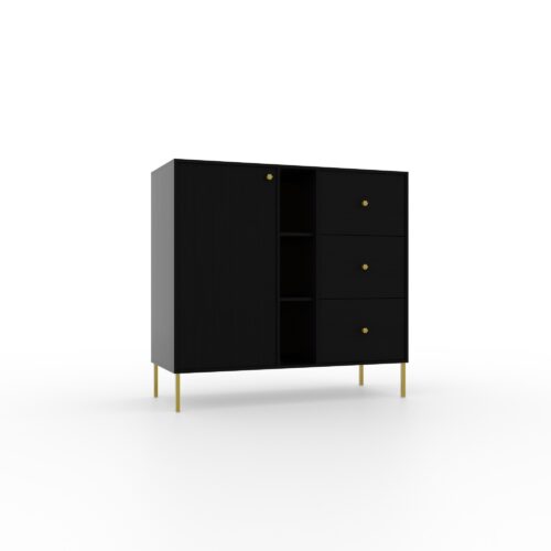 Komoda 1D 3S 3P Tili Black ADRK