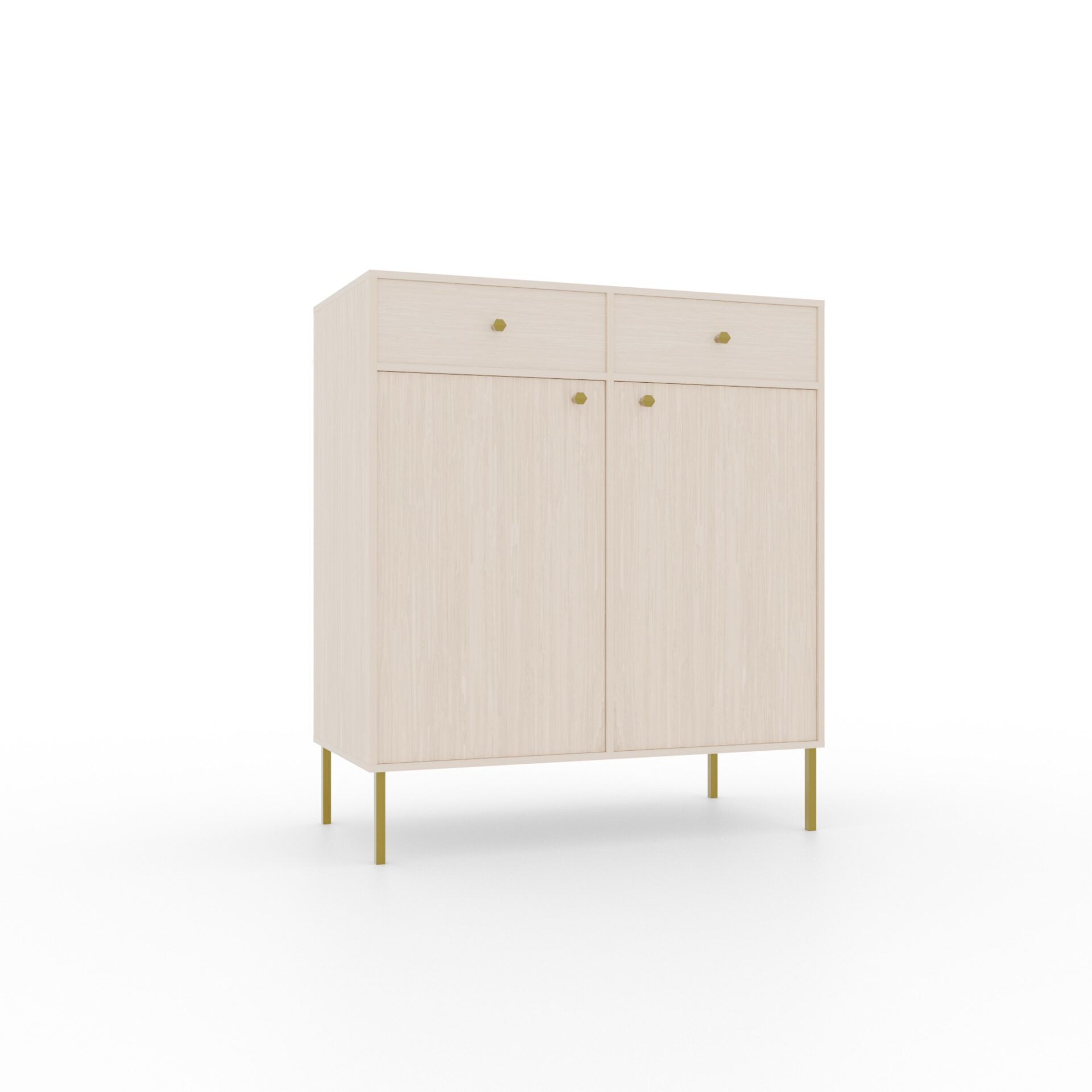 Tili 2D 2S komoda, smėlio spalvos, ADRK