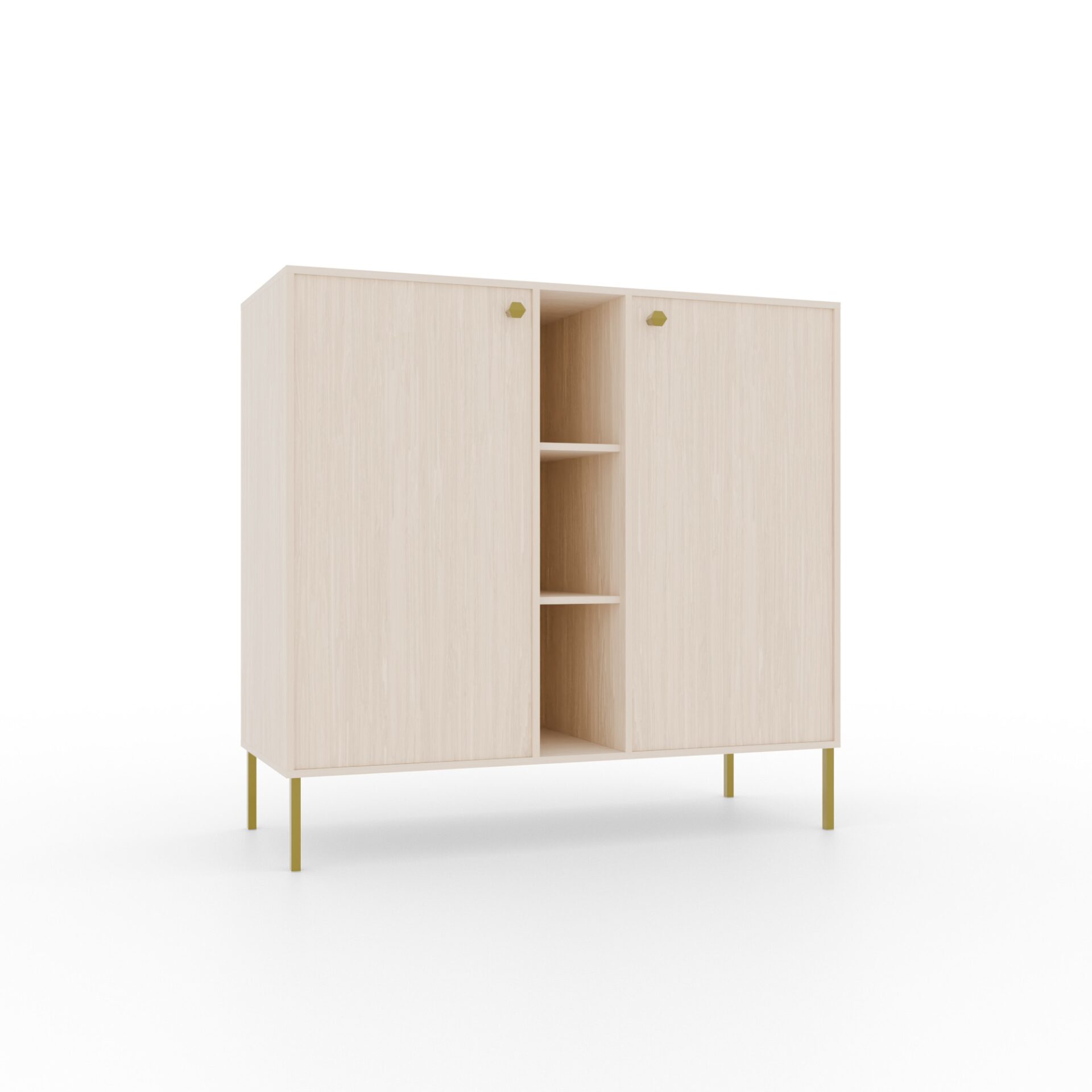 Tili 2D 3P komoda, smėlio spalvos, ADRK