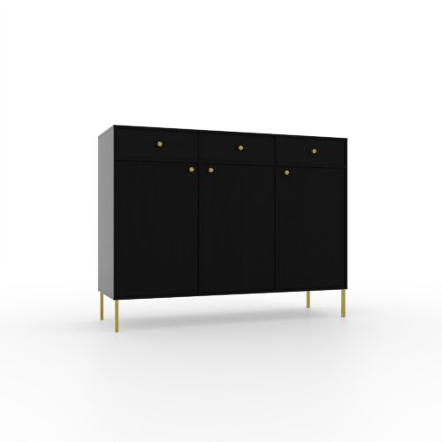 3D komoda su stalčiais 3S Tili Black ADRK