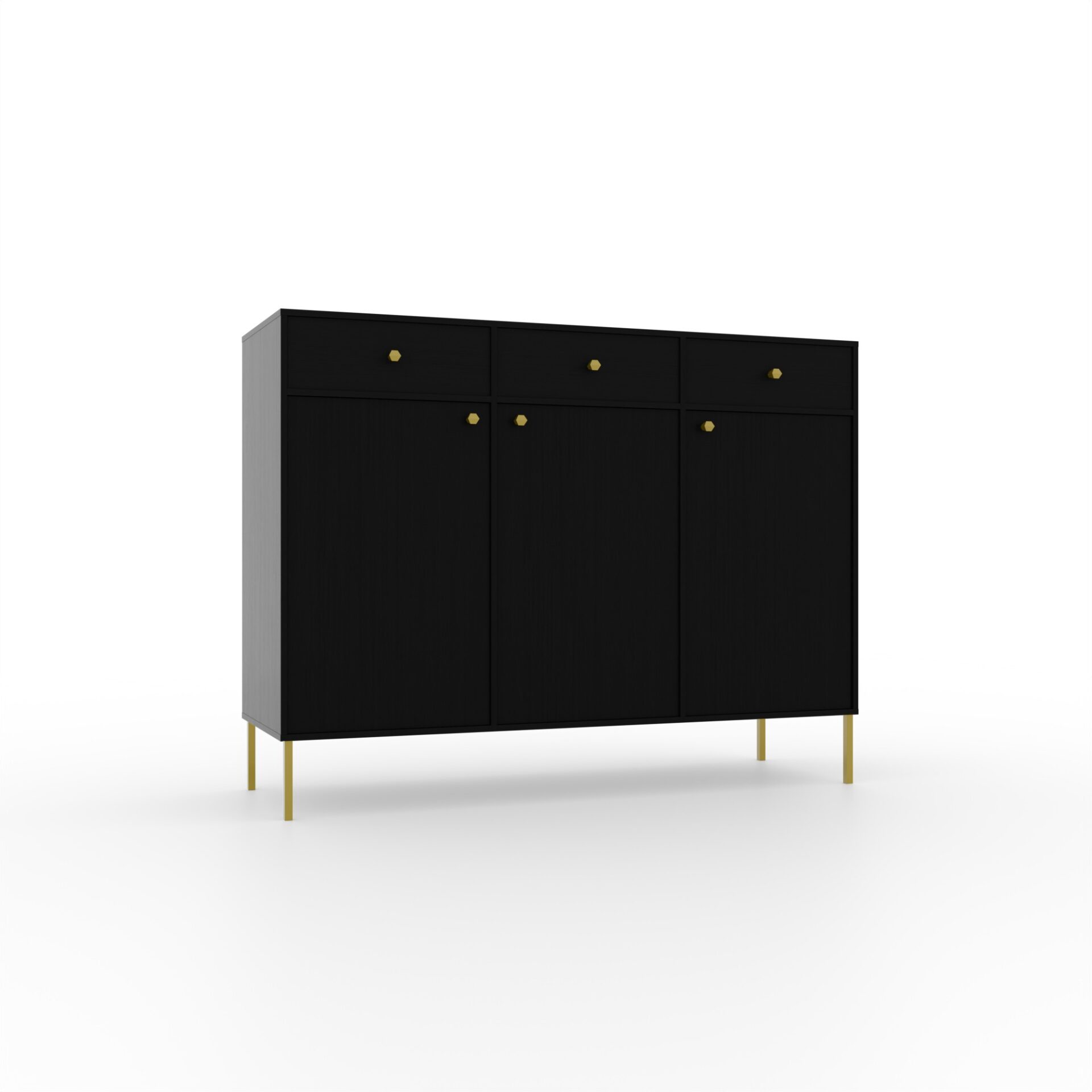 3D komoda su stalčiais 3S Tili Black ADRK