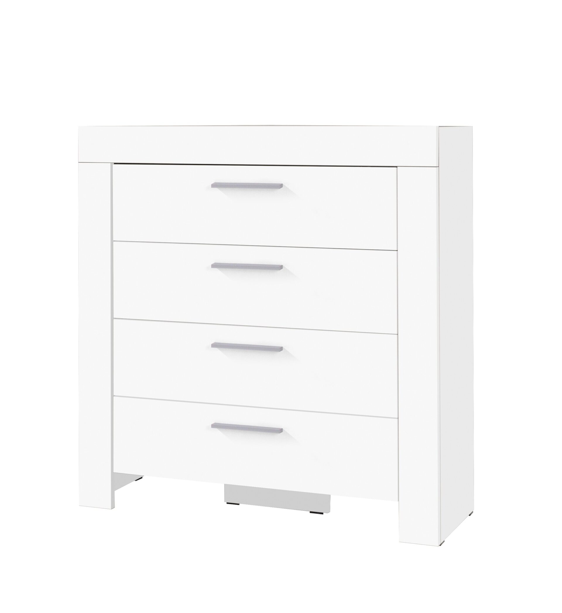 Komoda, 4 vnt., CESIRO, balta, ADRK