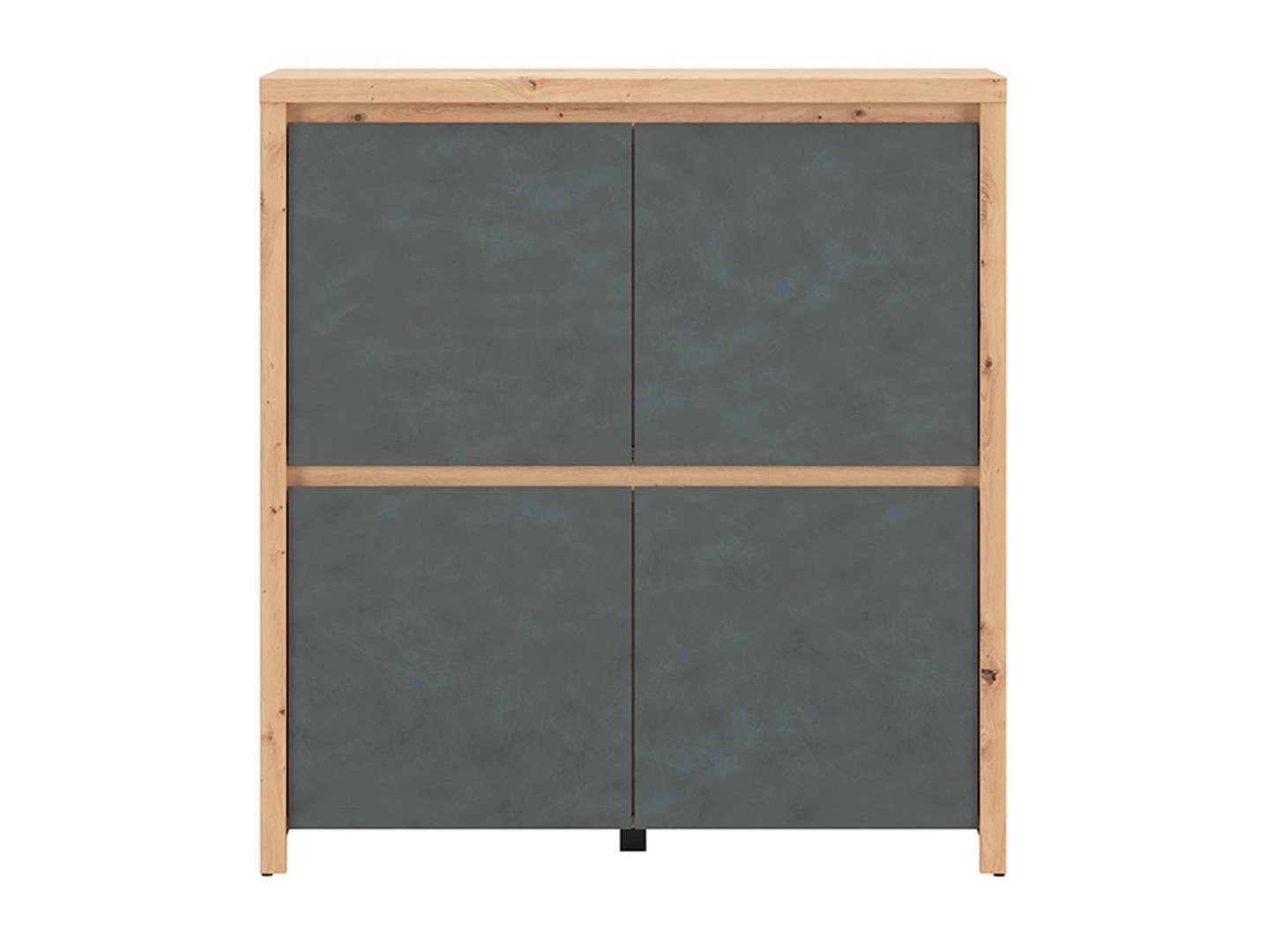 LARIOS komoda su keturiomis durimis, 105 cm, dirbtinio ąžuolo spalva/matera spalva