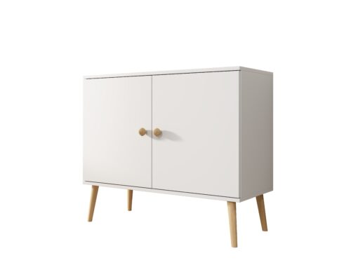 Deri komoda, balta, ADRK