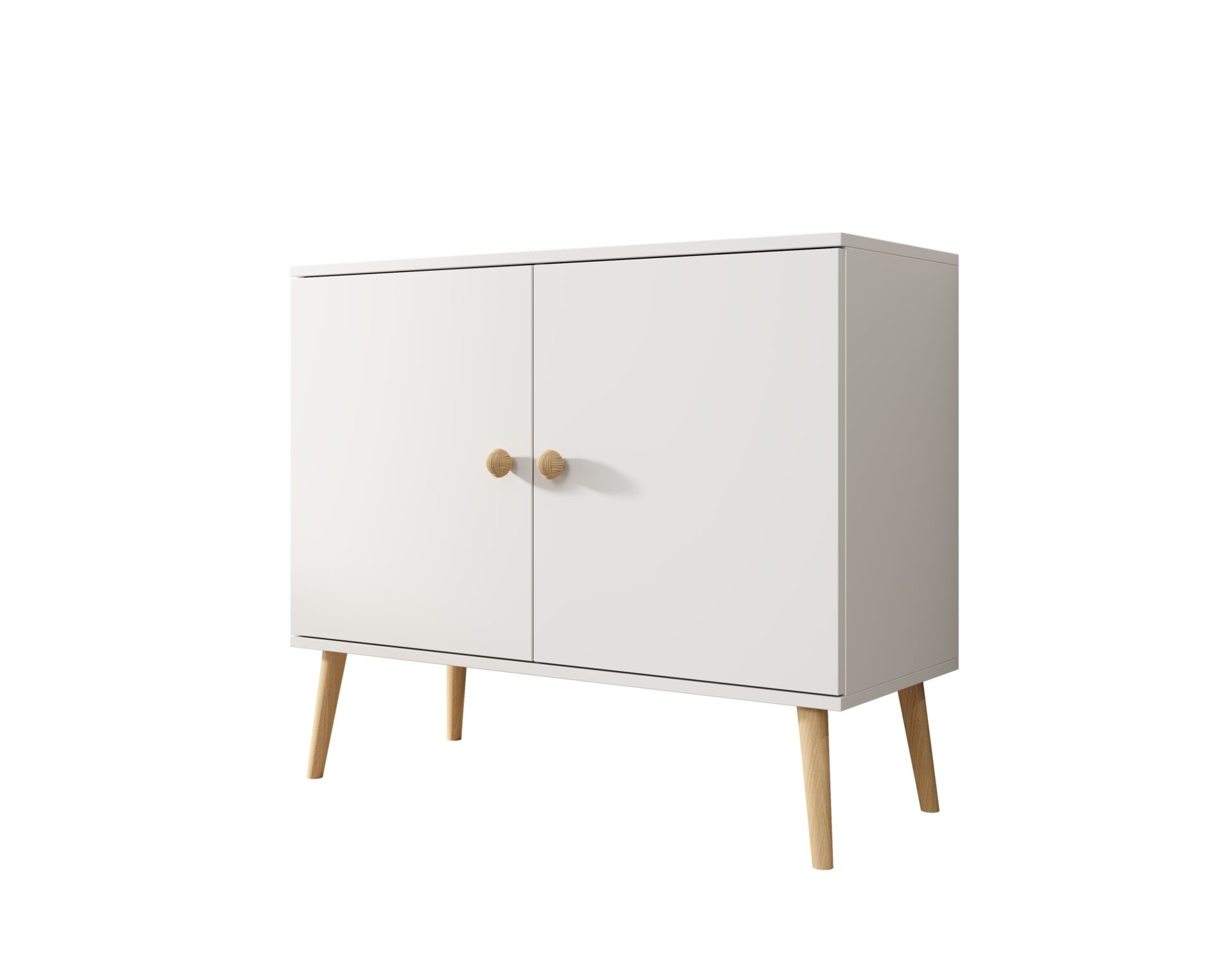 Deri komoda, balta, ADRK