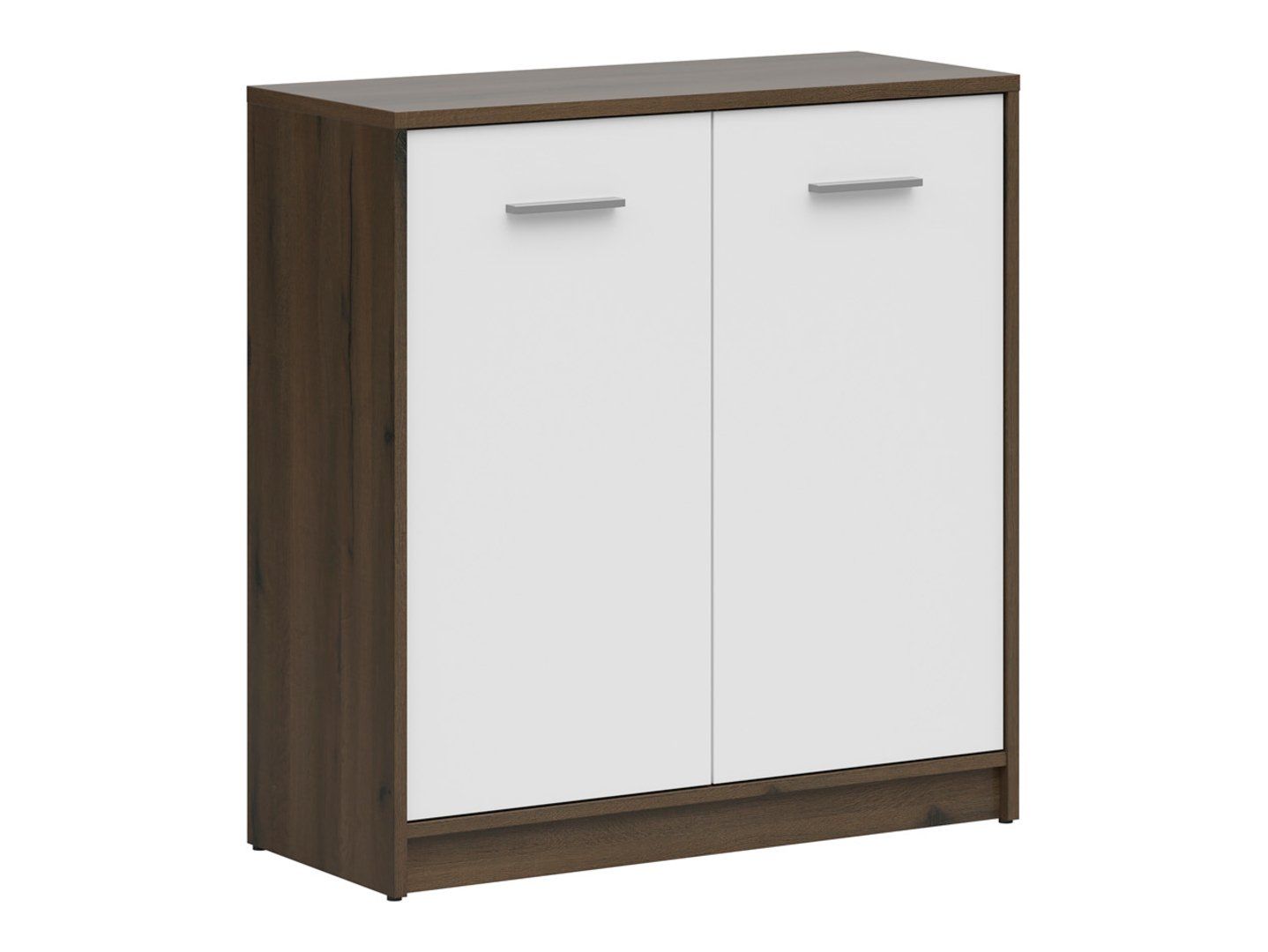NEPO PLUS dviejų durų komoda, 80 cm, kilnus ąžuolas/balta