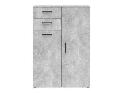 Dviejų durų komoda su 2 stalčiais MultiDo 80 cm šviesi ateljė