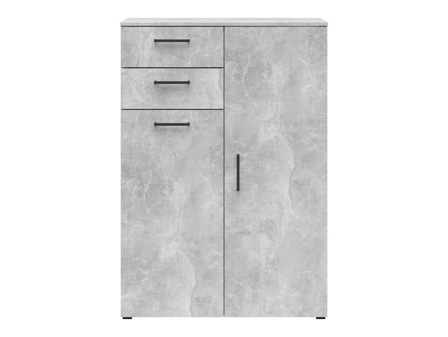 Dviejų durų komoda su 2 stalčiais MultiDo 80 cm šviesi ateljė