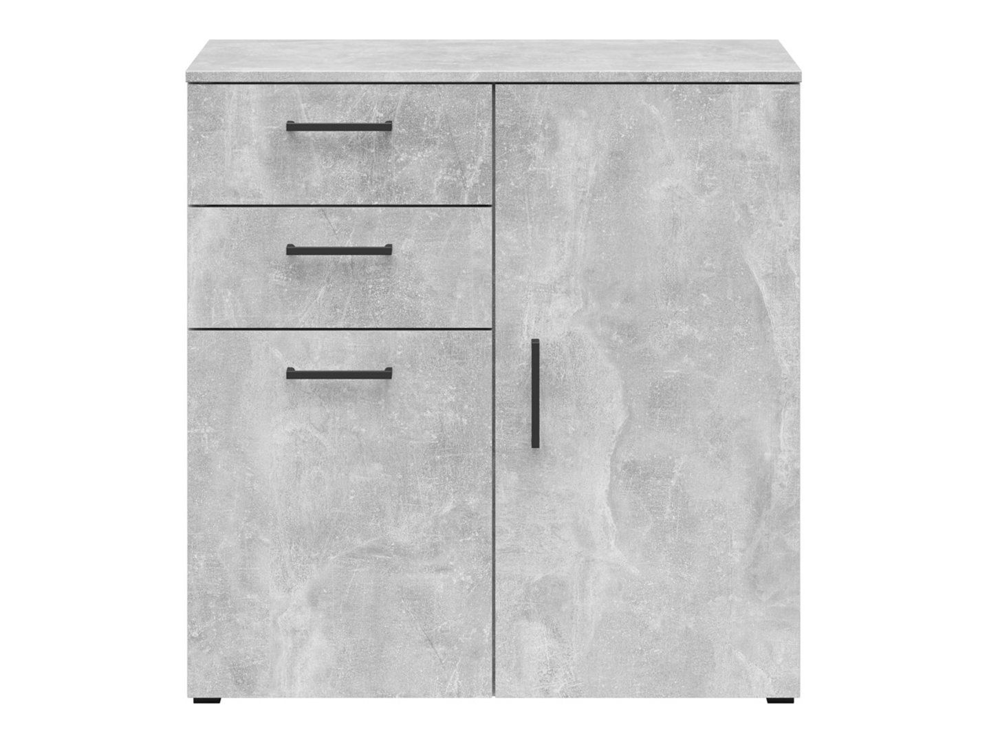 Dviejų durų komoda su 2 stalčiais MultiDo 80 cm šviesi ateljė