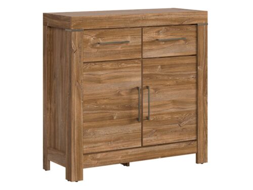 Dvidurė komoda su dviem stalčiais GENT 100.5 cm Stirling ąžuolo spalvos