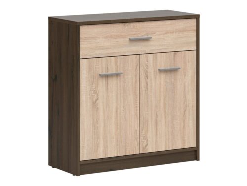 Dvidurė komoda su stalčiumi NEPO PLUS 80 cm, kilnus ąžuolas/somona ąžuolas