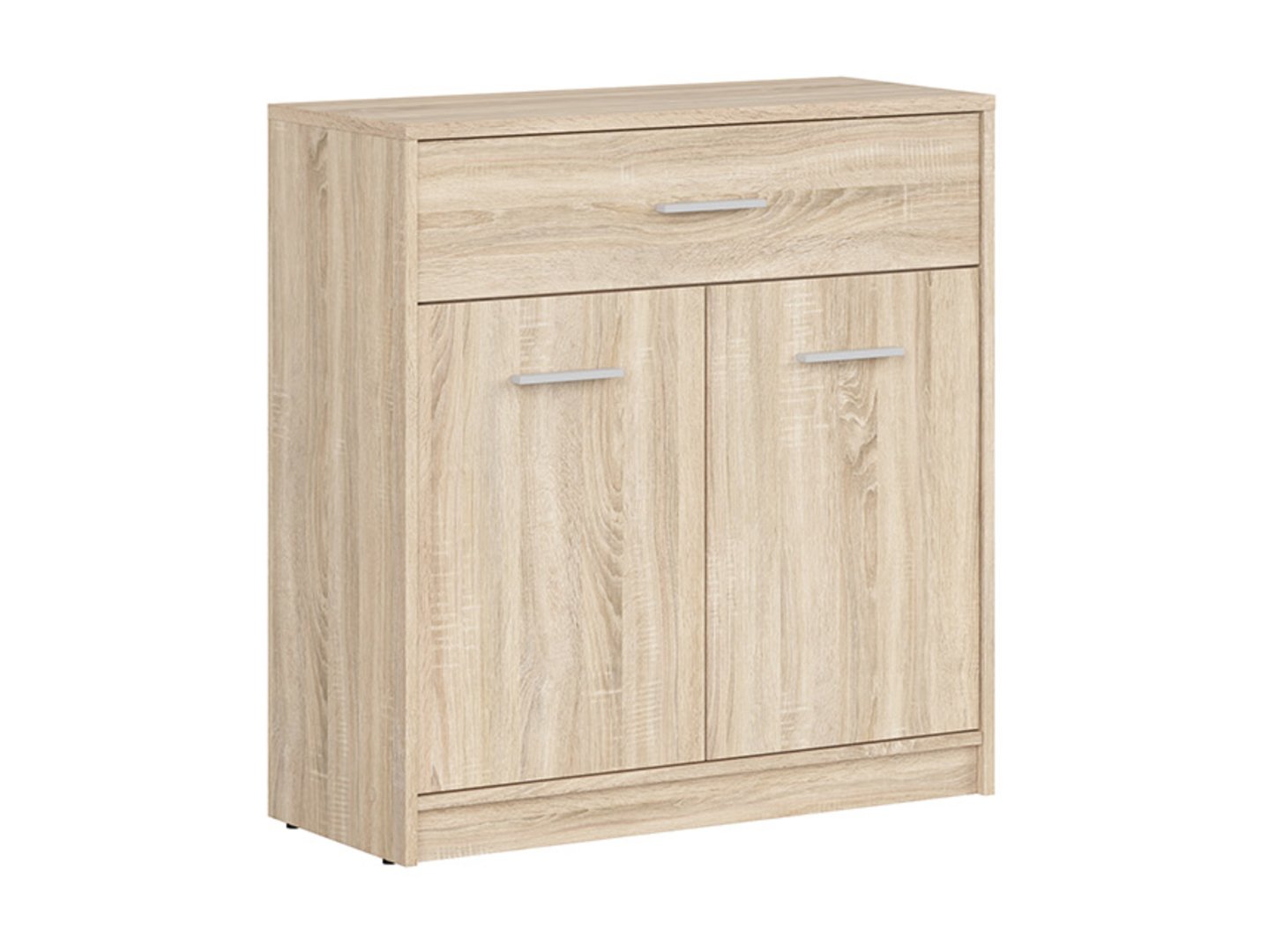 NEPO PLUS dviejų durų komoda su stalčiumi, 80 cm, Sonoma ąžuolas