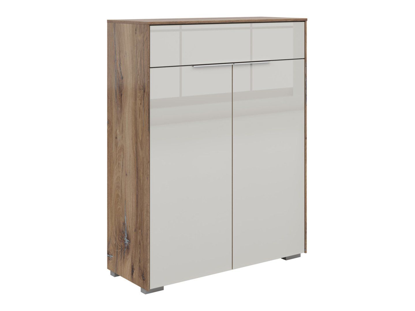 Nevada komoda su 2 durimis ir stalčiumi, 81 cm, tamsaus vėliavėlės ąžuolo spalvos