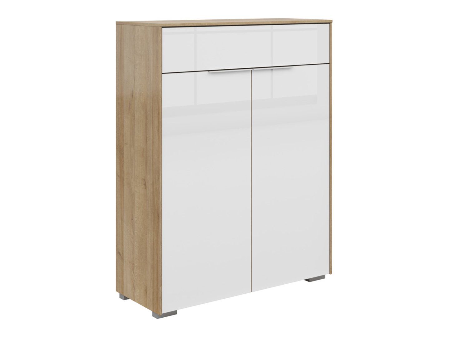 Nevada dviejų durų komoda su stalčiais, 81 cm, Riviera ąžuolas