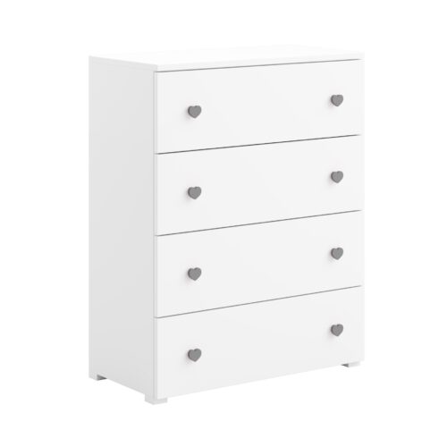 ELZA komoda, balta/pilka, ADRK