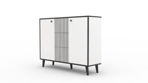 FADI komoda, balta/juoda, ADRK