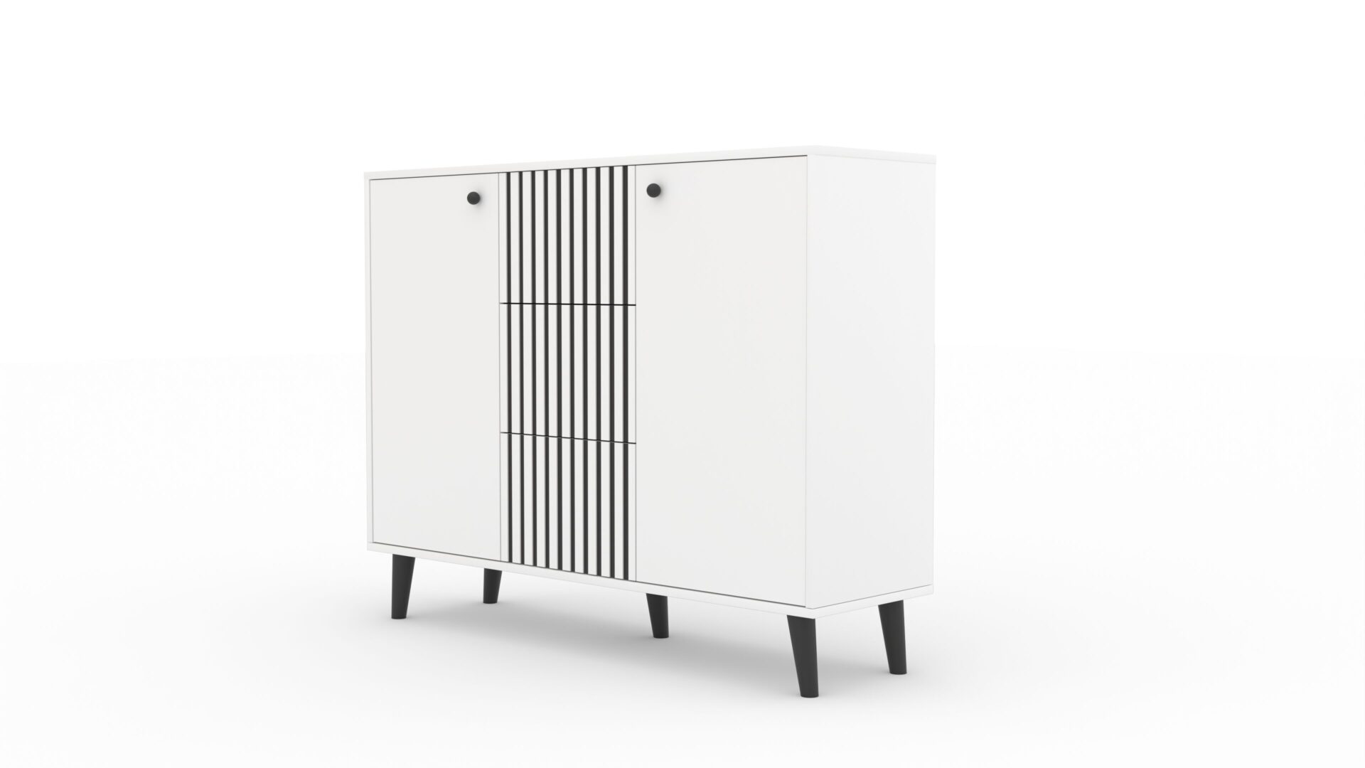 IKA komoda, balta/juoda, ADRK