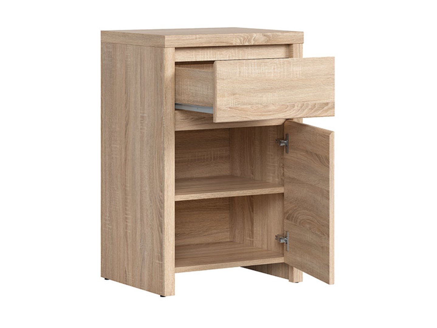 KASPIAN komoda su vienvėrėmis durimis ir stalčiumi, 49 cm, Sonoma ąžuolas/Sonoma ąžuolas