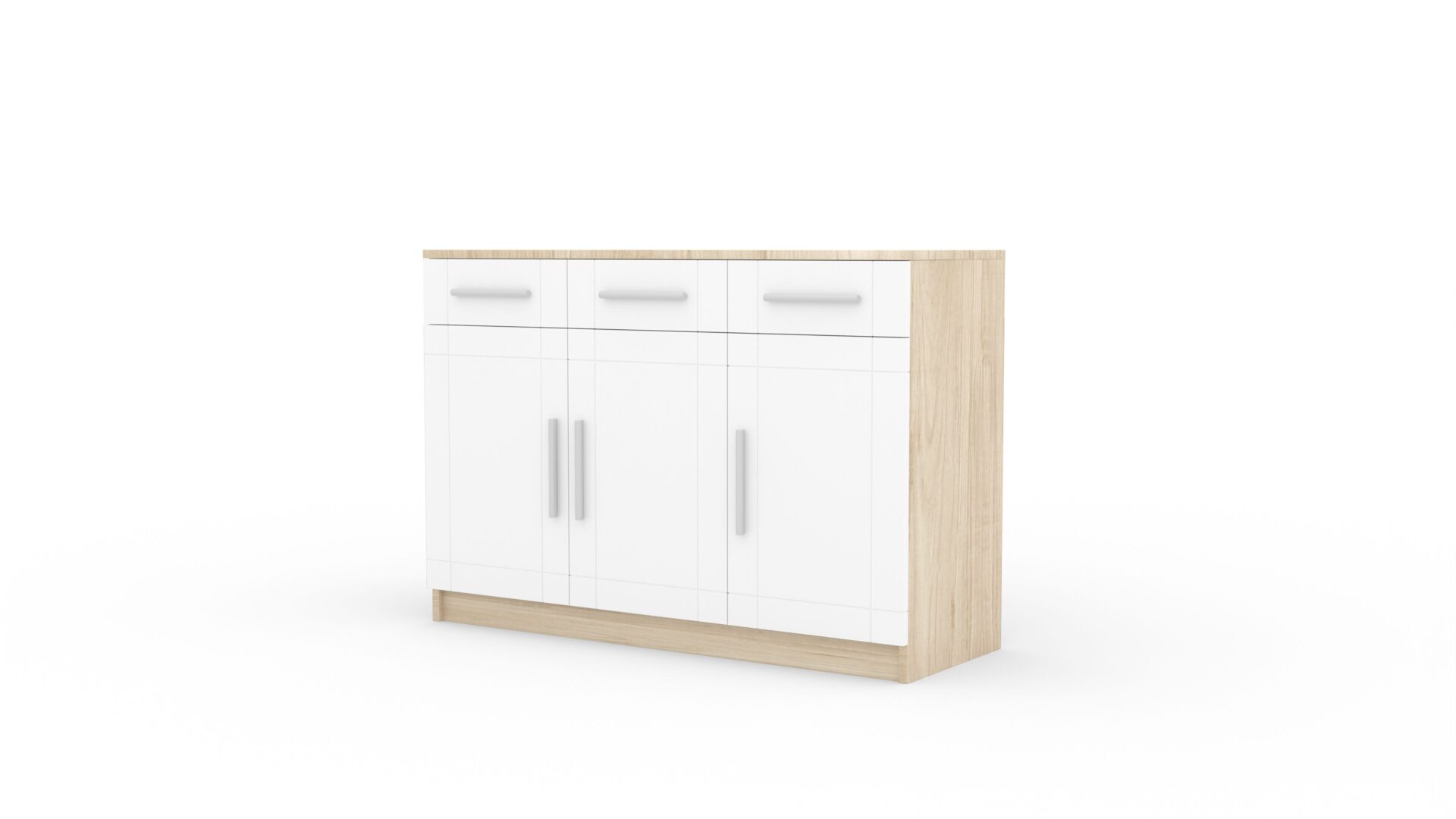 PARVIN Sonoma/Balta ADRK komoda